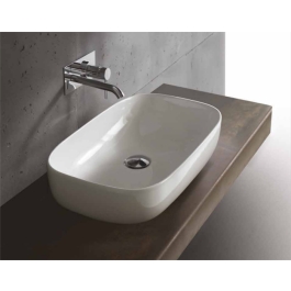Lavabo Ovale Piccolo Con Effetto Loto – 40x30x13 Cm, Bianco, Per Bagno Ospiti O Spazi Ridotti
