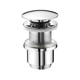Piletta Click-Clack Per Lavabo In Ottone Cromato - Sistema A Pressione, Attacco 32mm, Facile Da Montare