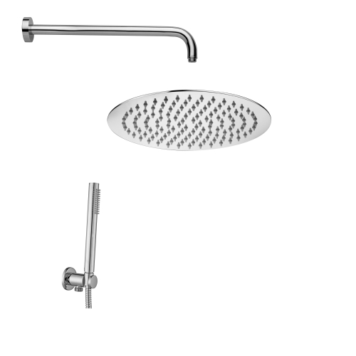 Braccio Doccia Rotondo LUSSO - Attacco 1/2”G Con Rosone Per Parete - Foto 6