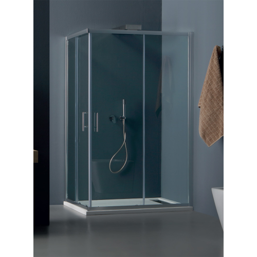 Acquista ora box doccia walk da 120 cm in Vetro Temperato Trasparente e  Profili in Alluminio Cromato