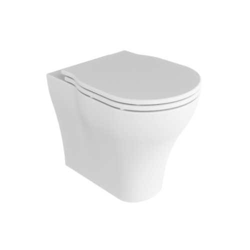 Coppia Sanitari Ceramica Filomuro - Vaso E Bidet Con Brida E Sedile Soft-close Mod. Roma - Design Moderno - Foto 2