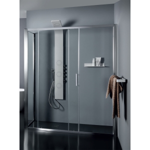 Box doccia FPSC50 in cristallo 6 mm. trasparente cm. 90x160 profilo cromo di Tamanaco