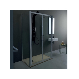 Box doccia FPSL60 cristallo 6 mm satinato 70x90x70 con profilo cromo di Tamanaco