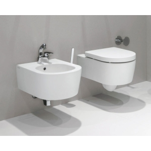 Sanitari Link sospesi cm. 56x36 con sedile sottile softclose di Ceramica Flaminia