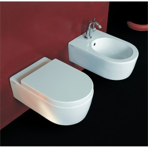 Sanitari Link sospesi cm. 56x36 con sedile avvolgente softclose di Ceramica Flaminia