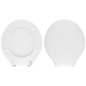 Copriwater Simas Londra compatibile in poliestere bianco