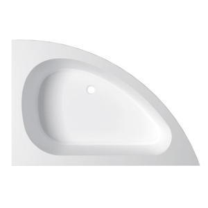 Guscio vasca Sharm ad incasso su muratura 150x100 installazione a sinistra angolare bianco di Tamanaco
