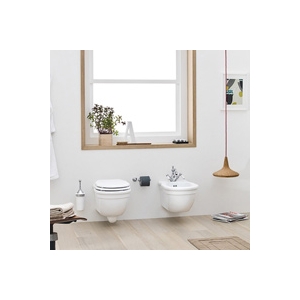 Sanitari Hermitage sospesi cm. 55 con sedile softclose in legno di Art Ceram