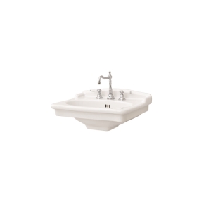 Lavabo Hermitage su colonna cm. 68x55 in ceramica bianco lucido di Art Ceram
