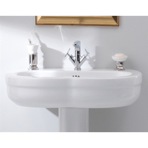 Lavabo Time appoggio/sospeso/o su colonna 95x51 in ceramica bianco lucido di Ceramica GSG