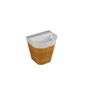 Mobile sospeso con lavabo Forma cm. 59x47 cemento di Ceramica Azzurra