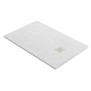 Piatto Doccia in Pietra Artificiale 90x140 cm Invictus H3 Ceramica Azzurra Bianco Gesso
