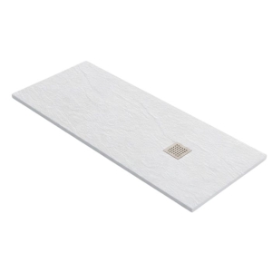 Piatto Doccia in Pietra Artificiale 70x170 cm Invictus H3 Ceramica Azzurra Bianco Gesso