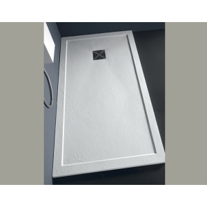Piatto doccia 70x100 Marmo Resina H3,3 bordato Flat Tamanaco bianco