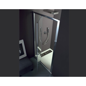 Porta doccia FPB40 in cristallo 6 mm trasparente cm. 100 con profilo cromato di Tamanaco