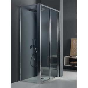 Box doccia FPS30 cristallo 6 mm trasparente 90x120 con profilo cromo di Tamanaco