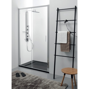Porta doccia QUICK in cristallo 6 mm trasparente cm. 180 con profilo cromato di Tamanaco