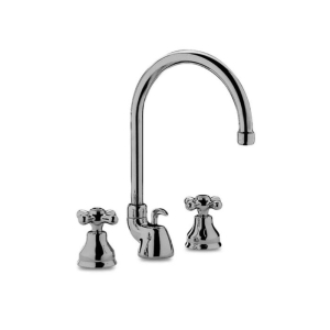 Miscelatore lavabo 3 fori con canna alta orientabile e scarico automatico cromo di Paffoni serie IRIS