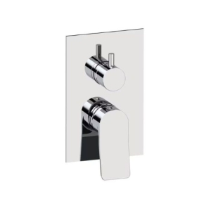 Parte Esterna Miscelatore Tilt Monocomando Doccia con Deviatore Rotativo a 3 Uscite Cromo
