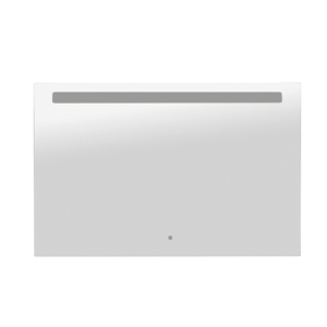 Specchio rettangolare 100x70 filo lucido con lampada a led con interruttore touch di Ceramica Globo