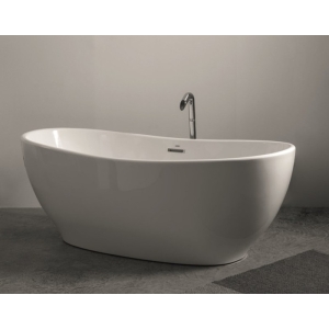 Vasca Moon centro stanza 170x80 ovale in acrilico bianca lucida di Ceramica GSG