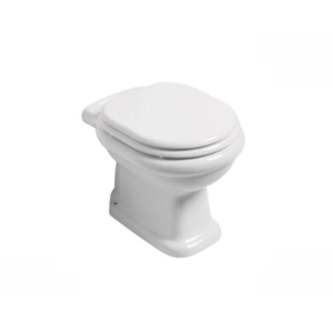 Vaso Irwell Staccato da Muro 55x40 cm  con Scarico a Terra in Ceramica Bianco Lucido