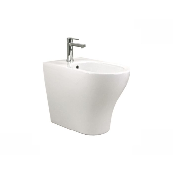 Bidet Wabi Filomuro 52x34 Monoforo Bianco Lucido