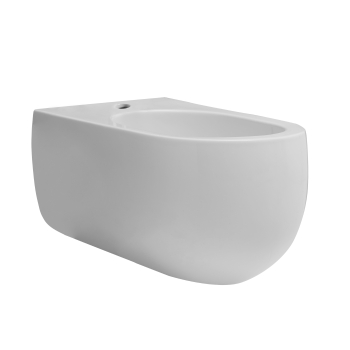 Bidet Flo sospeso cm. 54x37 in ceramica bianco lucido di Ceramica Kerasan