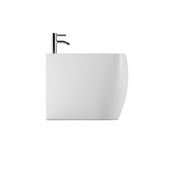 Bidet Nur filomuro cm. 55x35 bianco lucido di Ceramica Alice