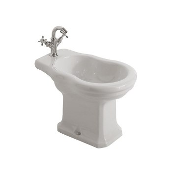 Bidet Paestum staccato da muro cm. 57x37 bianco lucido di Ceramica Globo