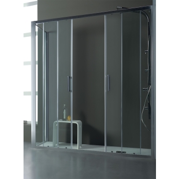 Box doccia FPSC57 con due ante scorrevoli in cristallo 6 mm. trasparente cm. 90x180 profilo cromo di Tamanaco