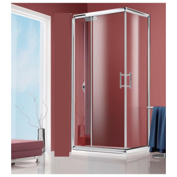Box doccia Nara scorrevole in cristallo 6 mm 100x120 cm con profilo cromo di Giava