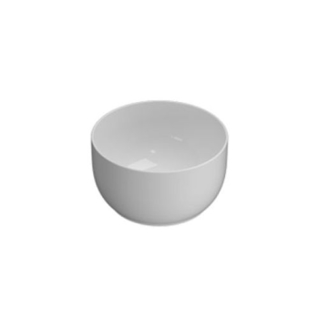 Lavabo T-Edge appoggio salvaspazio cm. 38x38 tondo in ceramica bianco lucido di Ceramica Globo