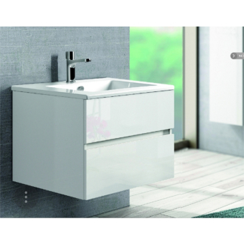 Lavabo consolle sospeso/appoggio 61x51 rettangolare in ceramica bianco lucido di Ceramica Azzurra