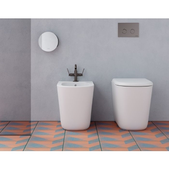 Sanitari Filomuro 54x36 cm Lalita Senza Brida Traslati con Sedile Slim Soft Close