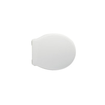 Abattant WC de la collection Short avec fermeture standard avec ouverture frontale en thermodurcissable blanc brillant