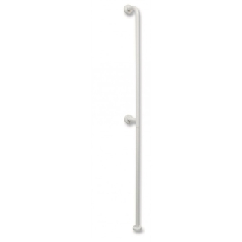 Corrimano di sicurezza verticale cm. 180  in acciaio verniciato bianco
