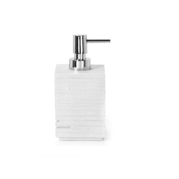 DISPENSER PORTA SAPONE LIQUIDO BIANCO LEGNO RICAMBIO ACCESSORI BAGNO