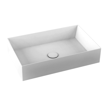 Lavabo Elegance appoggio 60x38 senza foro in ceramica bianco lucido di Ceramica Azzurra