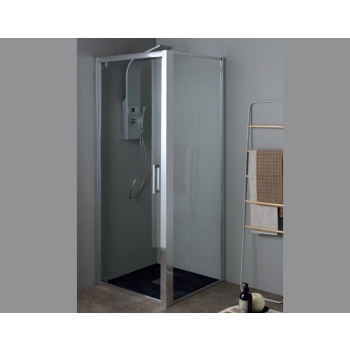 Porta doccia FPB40 in cristallo 6 mm satinato cm. 90 con profilo cromato di Tamanaco