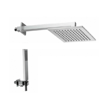 Composizione Haway con soffione 20x20, braccio doccia da 40 e kit doccia incasso cromo di Paffoni