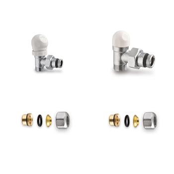 Kit Di Collegamento Per Radiatore, Rubinetto Manuale, Staffa Gomito Di Regolazione Spurgatore Rubinetto Di Scarico 15 X 21 (1/2), Noce E Tiebaul - Foto 4