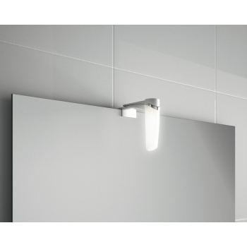 Lampada applique LED per specchio bagno acciaio cromo e vetro