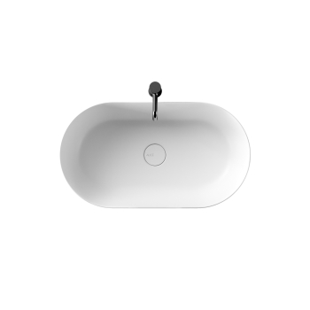 Lavabo Unica appoggio cm. 70x38 ovale in ceramica bianco di Ceramica Alice