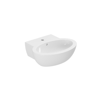 Lavabo Comoda sospeso 55x47 monoforo bianco lucido di Ceramica Azzurra