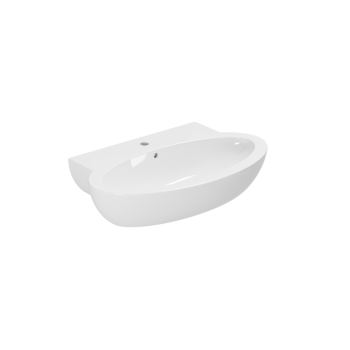 Lavabo Comoda sospeso 80x50 monoforo bianco lucido di Ceramica Azzurra