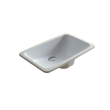 Lavabo d'arredo incasso sottopiano 56x37 rettangolare bianco di Ceramica Galassia