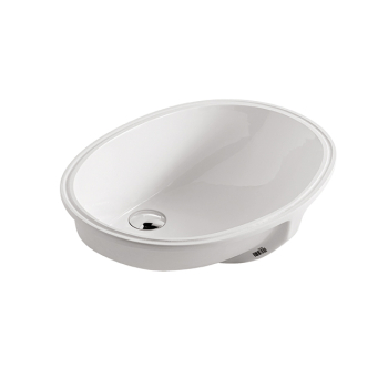 Lavabo Denise incasso sottopiano 56x43 ovale in ceramica bianco di Ceramica Galassia