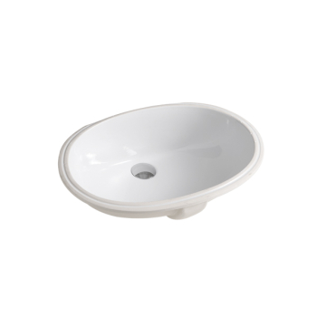 Lavabo Diana encastré sous-plan cm. 57x40 en céramique blanche brillante