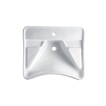 Lavabo Confort sospeso ergonomico 57x66 in ceramica bianco lucido di Ceramica Alice